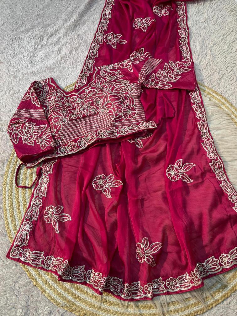 Vinayak partywear sticheed Saree wholesale suppliers in Bhavnagar