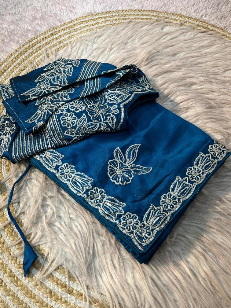 Vinayak partywear sticheed Saree wholesale suppliers in Bhavnagar
