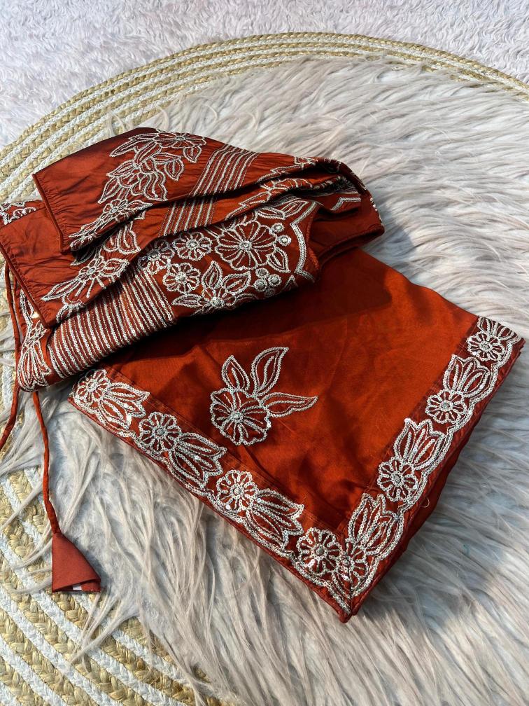 Vinayak partywear sticheed Saree wholesale suppliers in Bhavnagar