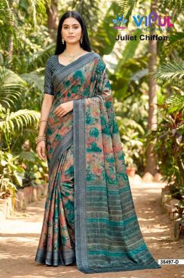 Vipul 35497 juliet chiffon Bulk saree supplier in Kolkata