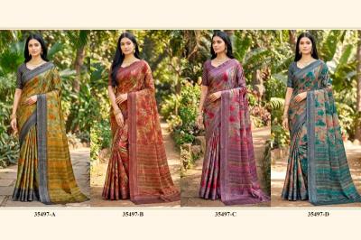 Vipul 35497 juliet chiffon Bulk saree supplier in Kolkata