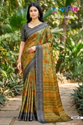 Vipul 35497 juliet chiffon Bulk saree supplier in Kolkata