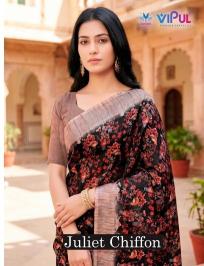 Vipul 35498 juliet chiffon Wholesale saree manufacturers in Kolkata