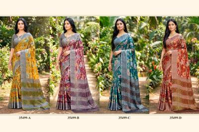 Vipul 35499 julliet chiffon Designer saree wholesale in Kolkata