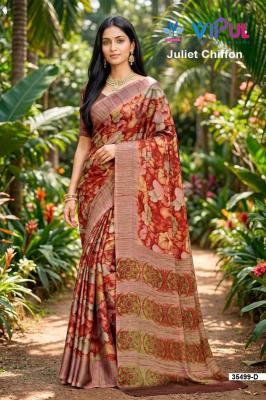 Vipul 35499 julliet chiffon Designer saree wholesale in Kolkata