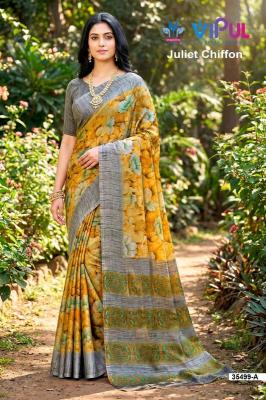 Vipul 35499 julliet chiffon Designer saree wholesale in Kolkata