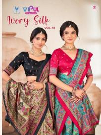 Vipul ivory silk vol-18 Wholesale saree shops in Kolkata