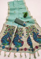 Anupama muga cotton Surat saree market