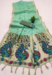 Anupama muga cotton Surat saree market