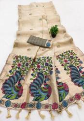 Anupama muga cotton Surat saree market