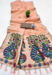 Anupama muga cotton Surat saree market
