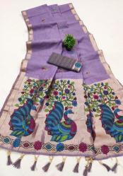 Anupama muga cotton Surat saree market