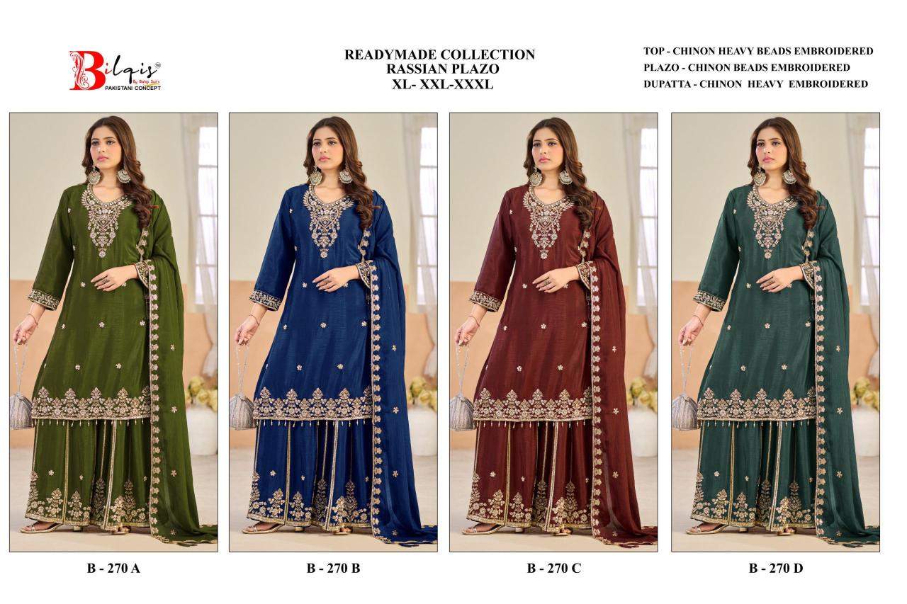 Bilqis B 270 A To D Designer Salwar Suits Wholesale