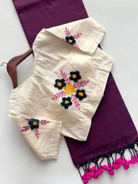 Blousewala cotton Designer sarees wholesale in Ahmedabad