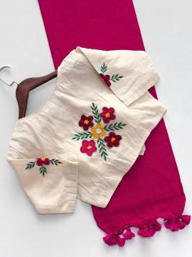 Blousewala cotton Designer sarees wholesale in Ahmedabad