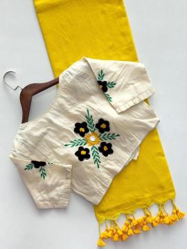 Blousewala cotton Designer sarees wholesale in Ahmedabad