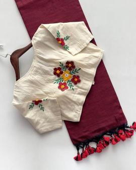 Blousewala cotton Designer sarees wholesale in Ahmedabad