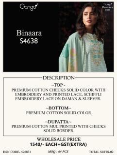 Ganga binaara 4638 Dress material wholesale in Delhi