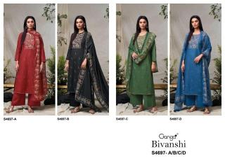 Ganga bivanshi 4697 Designer dress material wholesalers in Bangalore