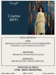 Ganga czarina 4771 Dress material manufacturers in Hyderabad