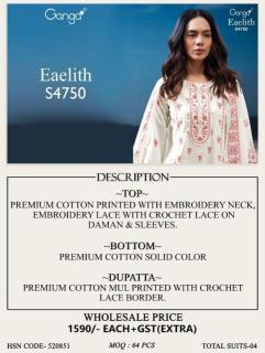 Ganga eaelith 4750 Surat wholesale dress material online