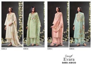 Ganga evara 4593 Wholesale cotton dress materials in Surat
