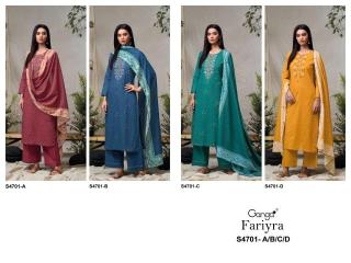 Ganga fariyra 4701 Dress material suppliers in India