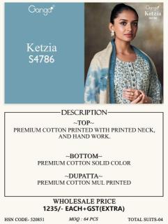Ganga ketzia 4786 Wholesale dress material suppliers in Bangalore