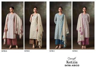 Ganga ketzia 4786 Wholesale dress material suppliers in Bangalore
