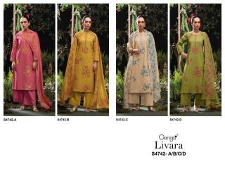 Ganga livara 4742 Wholesale dress material manufacturers in Delhi
