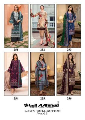 Gull aahmed lawn collection vol-32 Dress material manufacturers in Vadodara