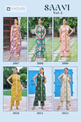 Kadlee saavi vol 2 coord set Kurtis wholesale prices