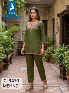 Kaya 6470 coord set Kurti warehouse in Delhi