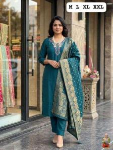 Krunique 3pcs Ladies kurti wholesale market