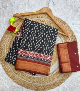 Lakhani chatai border cotton Wholesale saree manufacturers in Gujarat