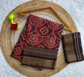 Lakhani chatai border cotton Wholesale saree manufacturers in Gujarat