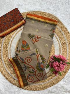 Lakhani kalamkari art Pune saree market wholesale rates