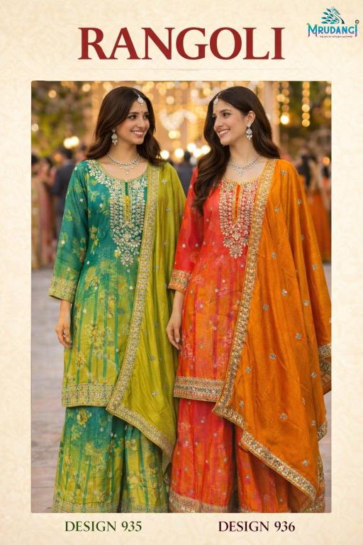 Mrudangi Rangoli Salwar suit wholesalers in Ahmedabad