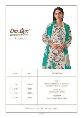 Omtex rivana  Wholesale cotton dress materials in Mumbai