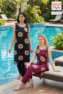 Ossm style 187 coord set Designer kurtis wholesale in Delhi