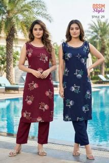 Ossm style 211 coord set Jaipur kurti wholesale in Delhi