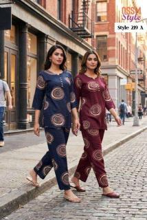 Ossm style 219 A coord set Bulk kurtis for resale