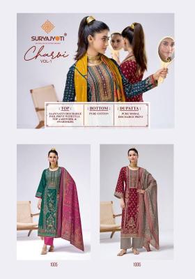 Suryajyoti charvi vol-1 Wholesale designer dress materials in Mumbai