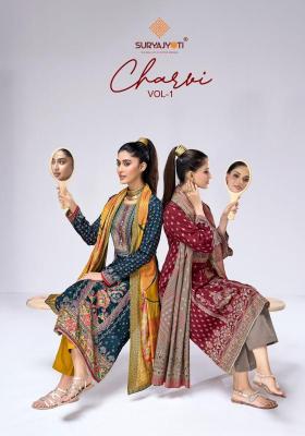 Suryajyoti charvi vol-1 Wholesale designer dress materials in Mumbai