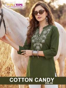 Tips & tops cotton candy vol 2 Latest kurti designs wholesale