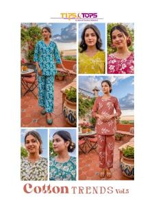 Tips & tops cotton trends vol 5 coord set Wholesale kurti manufacturers in Delhi