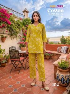 Tips & tops cotton trends vol 5 coord set Wholesale kurti manufacturers in Delhi