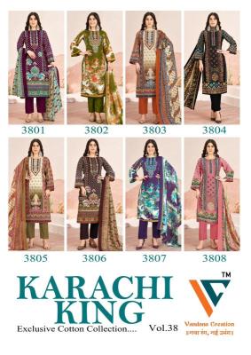 Vandana karachi king vol-38 Cotton dress material wholesale in Pune