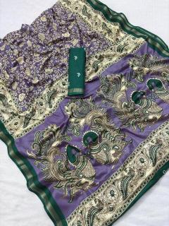 Vastrangan ajrakh style block Wholesale saree suppliers in Bhavnagar