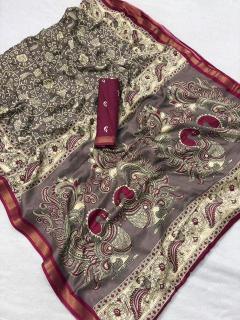 Vastrangan ajrakh style block Wholesale saree suppliers in Bhavnagar